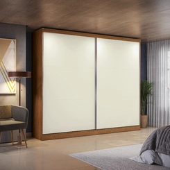 Guarda-Roupa 2 Portas Kappesberg T583-CNOW Canela/Off White SE