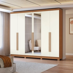 Guarda-Roupa 6 Portas Kappesberg CB01T580-CNOW Canela/Off White SE