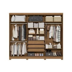 Guarda-Roupa 6 Portas Kappesberg CB01T580-CNOW Canela/Off White SE