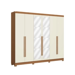 Guarda-Roupa 6 Portas Kappesberg CB01T580-CNOW Canela/Off White SE