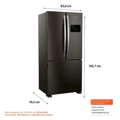 Geladeira 3 Portas Frost Free 559L Brastemp BRO85MEBNA Preto