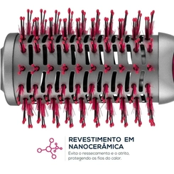 Escova Secadora 1.300W 4 em 1 Cerâmica Britânia BES26SR Cinza Bivolt