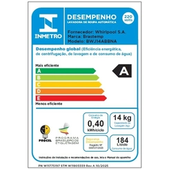 Máquina de Lavar Brastemp 14kg Automática BWJ14ABBNA Branca