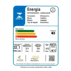 Geladeira 2 Portas Frost Free 412L Consul CRM50MB Branco