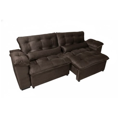 Sofá Retrátil 4 Lugares Magazin New Califórnia 250cm Marrom
