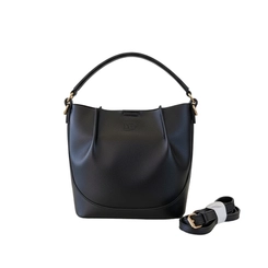 Bolsa DFD Feminina com Detalhes Dourados Preta