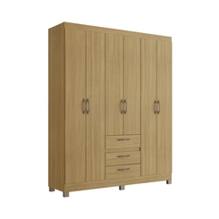 Guarda-Roupa 6 Portas 3 Gavetas Decibal RP3638 Ipê
