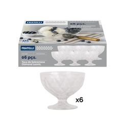 Conjunto para Sobremesa 6 Peças Fratelli Diamond Vidro
