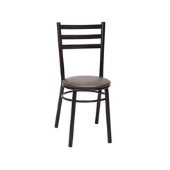 Par de Cadeiras Fixas TRE Paroni Ref96 Preto/Marrom SE