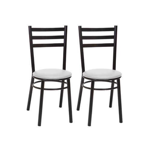 Par de Cadeiras Fixas Tre Paroni Ref95 Preto/Branco SE