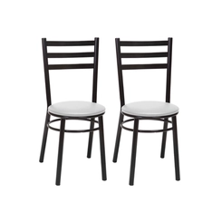 Par de Cadeiras Fixas Tre Paroni Ref95 Preto/Branco SE