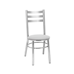 Par de Cadeiras Fixas Tre Paroni Ref92 Cromado/Branco SE