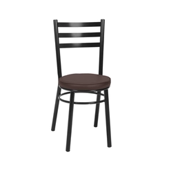Par de Cadeiras Fixas Tre Paroni Ref90 Preto/Marrom SE