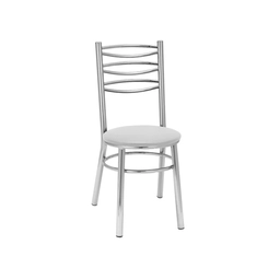 Par de Cadeiras Fixas Tre Paroni Ref80 Cromado/Branco SE