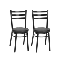Par de Cadeiras Fixas Tre Paroni Ref88 Preto SE