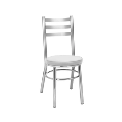 Par de Cadeiras Fixas Tre Paroni Ref86 Cromado/Branco SE