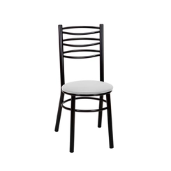 Par de Cadeiras Fixas Tre Paroni Ref83 Preto/Branco SE