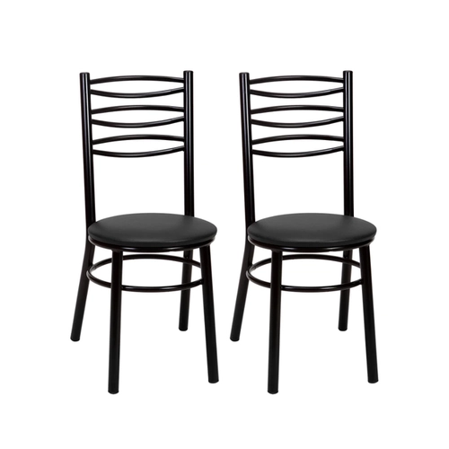 Par de Cadeiras Fixas Tre Paroni Ref82 Preto SE