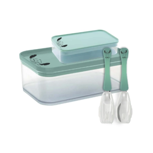 Kit Lancheira Infantil Stitch Simonaggio 6 Peças Verde