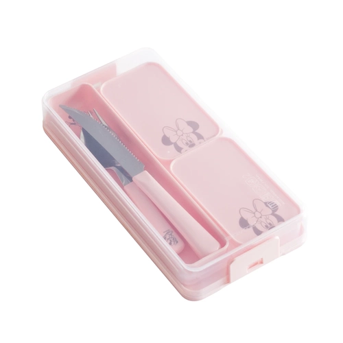 Kit Lancheira Infantil Minnie Simonaggio 7 Peças Rosa