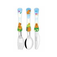 Kit Talheres Infantil Capivara Simonaggio 3 Peças