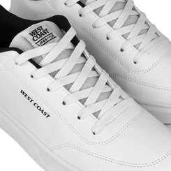 Sapatênis Masculino West Coast Sunset Branco com Detalhes em Preto