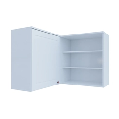 Aéreo de Canto 88cm Móveis Canção 1 Porta e Nichos Branco SE