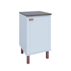 Balcão 50cm Móveis Canção 1 Porta 9188001 Branco/Jequetibá SE