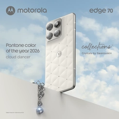 Smartphone Motorola Edge 70 Swarovski 512GB 12GB RAM Tela 6.7" Câmera 50MP OIS + 50MP e Selfie 50MP Cloud Dancer