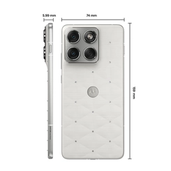 Smartphone Motorola Edge 70 Swarovski 512GB 12GB RAM Tela 6.7" Câmera 50MP OIS + 50MP e Selfie 50MP Cloud Dancer