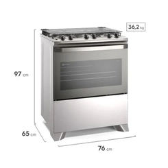 Fogão 5 Bocas Mesa Inox Tripla Chama Electrolux Efficient FE5IG Prata Bivolt