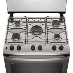 Fogão 5 Bocas Mesa Inox Tripla Chama Electrolux Efficient FE5IG Prata Bivolt