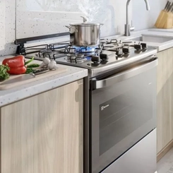 Fogão 5 Bocas Mesa Inox Tripla Chama Electrolux Efficient FE5IG Prata Bivolt