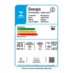 Geladeira Frost Free 2 Portas 500L Brastemp BRE66AK Inox Bivolt