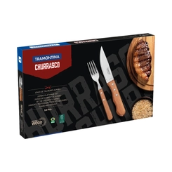 Jogo de Churrasco 12 Peças Tramontina 22399/063 Jumbo Natural