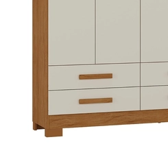 Guarda-Roupa 6 Portas Atualle 4595R-601 Nogueira Made Natura/Off White