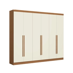 Guarda-Roupa 6 Portas Kappesberg T580 Canela/Off White SE