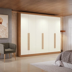 Guarda-Roupa 6 Portas Kappesberg T580 Canela/Off White SE