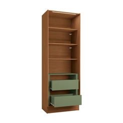 Cristaleira 2 Portas Linna Kappesberg T725 Canela/Verde Pistache SE