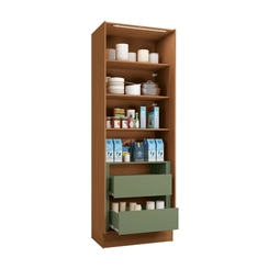 Cristaleira 2 Portas Linna Kappesberg T725 Canela/Verde Pistache SE
