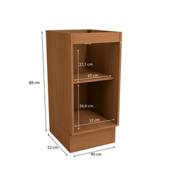 Balcão 40cm 1 Porta Vibra Kappesberg T622 Canela Super Brilho SE