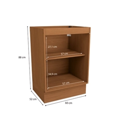 Balcão 60cm 1 Porta Vibra Kappesberg T623 Canela Super Brilho SE