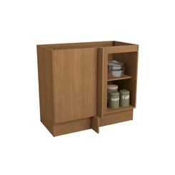 Balcão de Canto 1 Porta 98cm Vibra Kappesberg T626 Canela Super Brilho SE