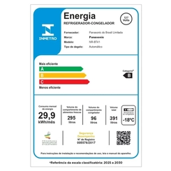 Geladeira 2 Portas Frost Free 391L Panasonic BT41PD2WA Branco