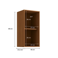 Aéreo 40cm 1 Porta Vibra Kappesberg T642 Canela/Grafite Super Brilho SE