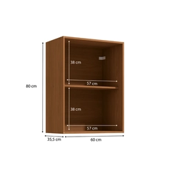 Aéreo 1 Porta 60cm Kappesberg Vibra T643 Canela/Verde Pistache Super Brilho SE