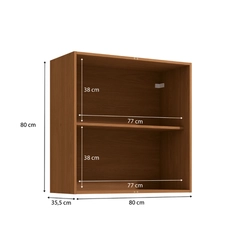 Aéreo 2 Portas 80cm Kappesberg Vibra T644 Canela/Verde Pistache Super Brilho SE