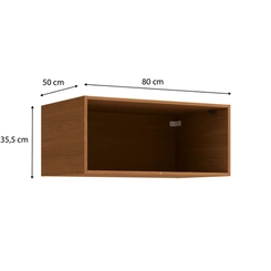Aéreo 1 Porta 80cm Kappesberg Vibra T654 Canela/Verde Pistache Super Brilho SE