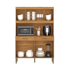 Cozinha Compacta Fellicci Laura 8 portas 2 Gavetas K120 Cinamomo/Off White SE
