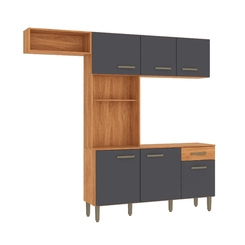 Cozinha Compacta Fellicci Nina 6 Portas 1 Gaveta CN10 Cinamomo